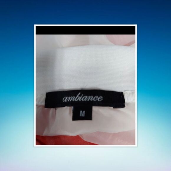 Ambiance white transparent full zip jacket size medium - Picture 4 of 4